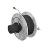 Externally mounted spring-driven cable reel
